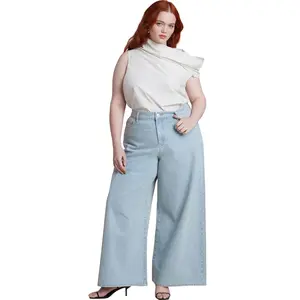 ELOQUII Women's Plus Size Embellished Rhinestone Jeans