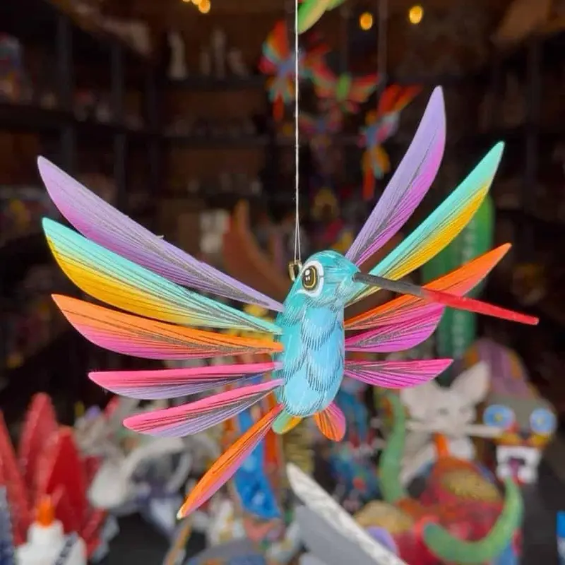 Hummingbird Statue Mexican Folk Art Alebrije Sculpture, Wooden  Decoration Figure, Made Of Wood And Carved By Hand ASK FOR CUSTOMIZE