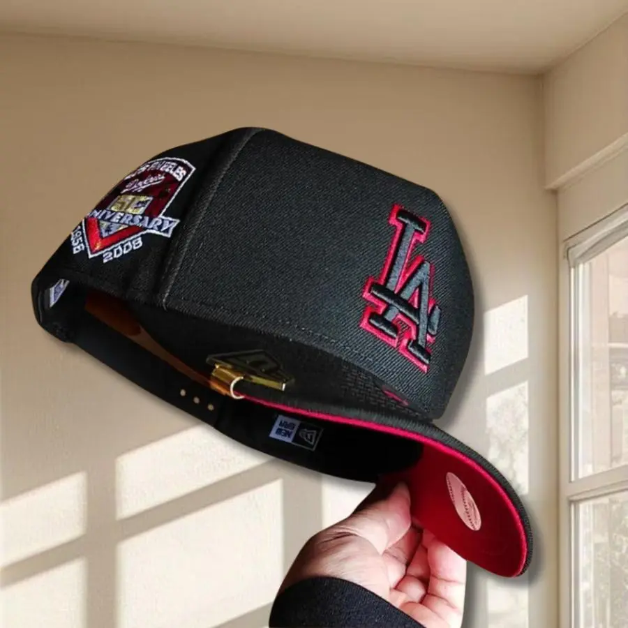 New Era 9FORTY LA Dodger Black Red MLB Cap - Adjustable Classic Baseball Hat, Cap for men and women, Gift of him