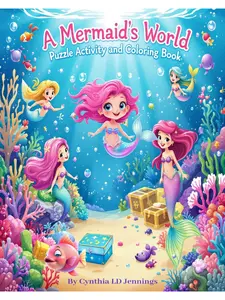 A Mermaid's World Puzzle Activity and Coloring Book by Cynthia LD Jennings - Fun Magical Mermaid Theme for Kids Creative Problem Solving Skills