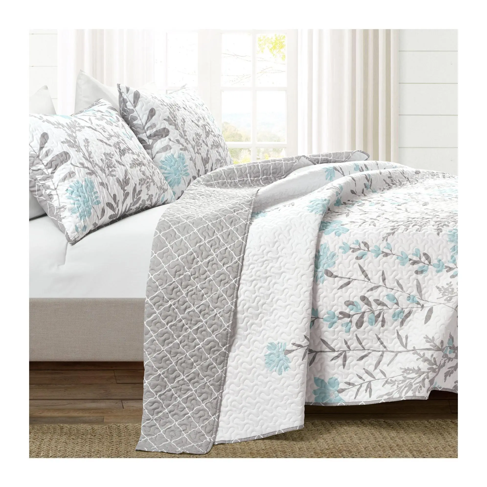 Lush Decor Aprile Reversible Quilt 3-Piece King