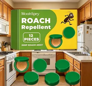 MoonSpry natural Indoor Roach Repellent Pods 12Pcs, Effective Cockroach Repeller to Keep Roaches Out, Plant-Based Safe Pest Deterrent, Easy Placement Pest Control for Home Kitchen Bathroom Bedroom RV, Family Friendly Roach Prevention Solution