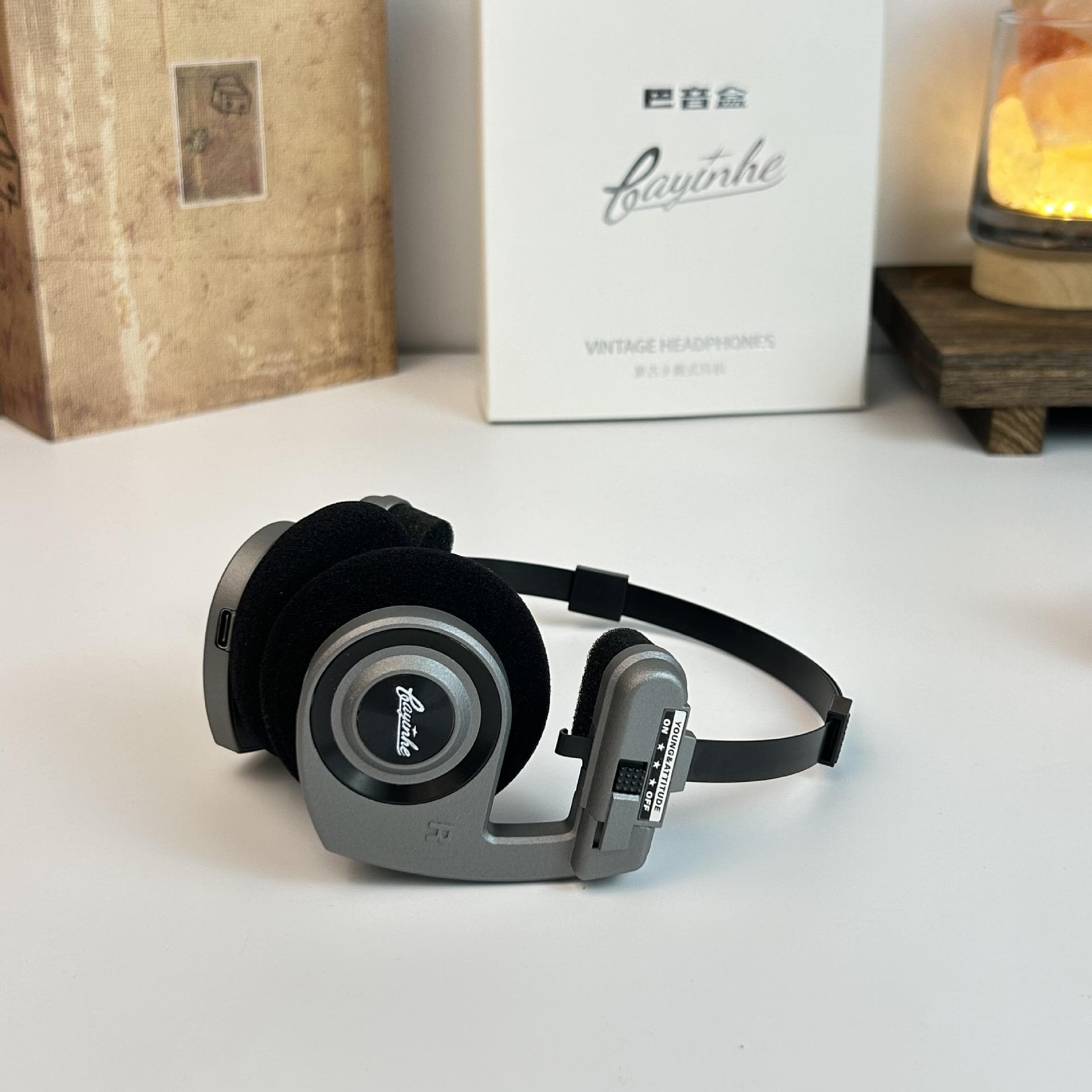 Baiyin Box H1PRO retro over-ear Bluetooth headphones for girls, Plus model, foldable, specially designed for photography