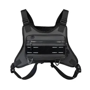 Sport Running Combat Chest Rig Bag Front Pouch Recon Kit Pack Protective Vest