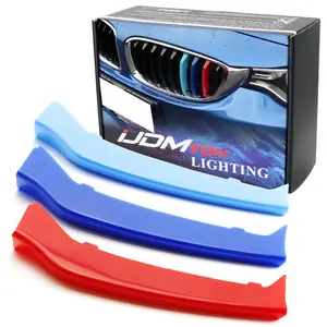 iJDMTOY Exact Fit M-Color Grille Insert Trims For 2014-up BMW F32 F33 F36 4 Series w/9-Beam Grill