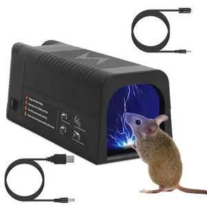 SmartCatchX Electric Rat Trap Reusable Mice Trap Rodent Zapper Indoor Pest Control Rechargeable Shock Mice Killer with 1800V High Voltage for Home
