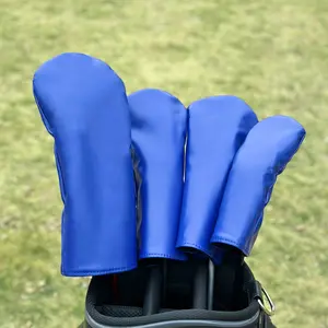 Blank Design Style Golf Club Covers, 1pc/4pcs Driver Fairway Hybrid Woods Head Covers, Funny Golf Club Protective Cover for Men & Women