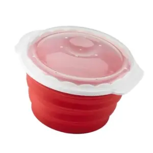 10c Microwave Pop and Serve Popcorn Maker: Silicone Popcorn Popper with Clear Cover, 2.75 Kernel Capacity