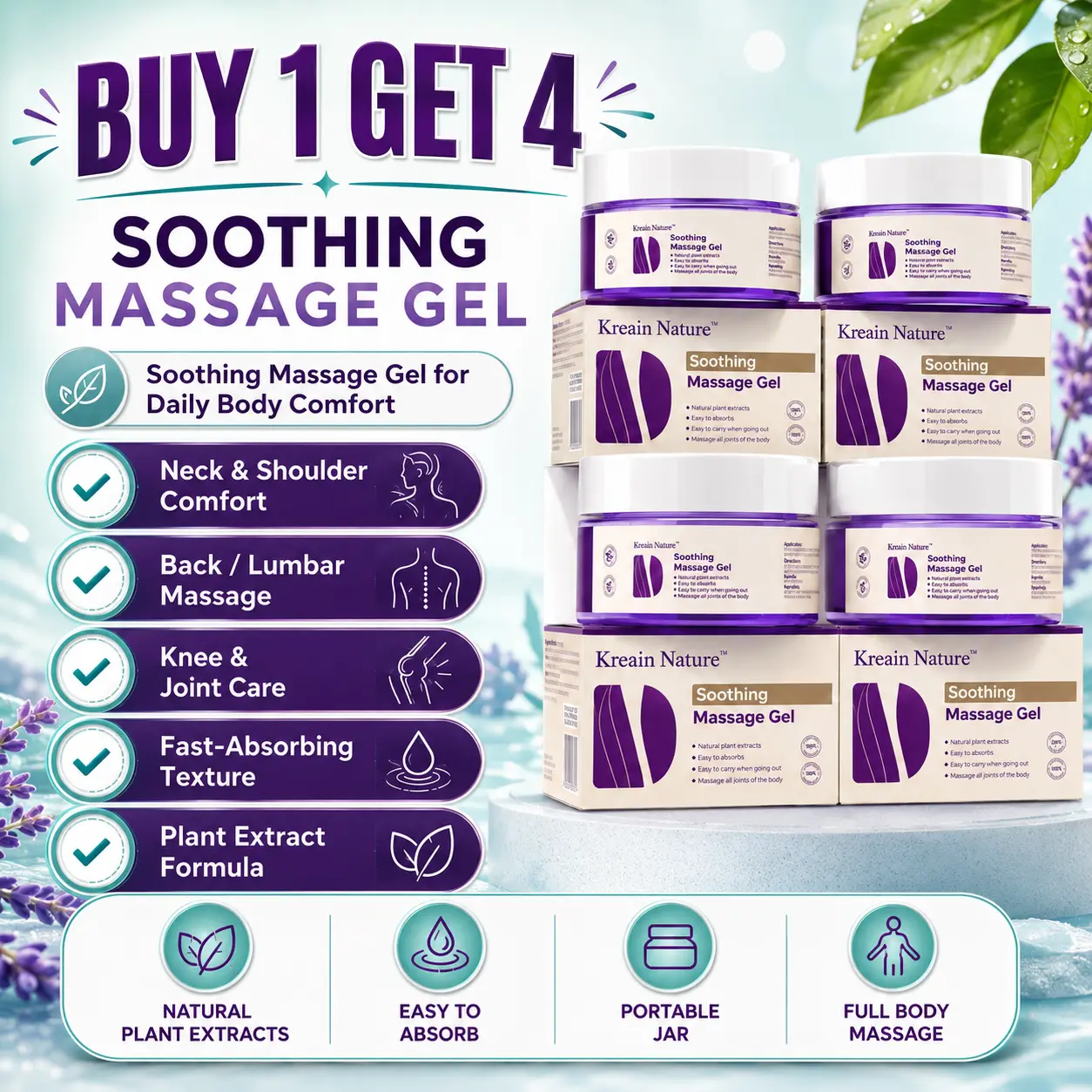 Kreain Joint Gel Set of 4 Jars
