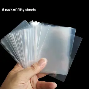 Thick Transparent Card Protection Film, High-Definition Clear Inner Case Card Sleeve, 66x91mm Card Membrane, 20 Threads