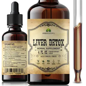 Liver Supplement – Natural Liver Support Drops – Herbal Supplement Drink with Milk Thistle, Angelica Root, Dandelion Root, Turmeric, Peppermint - Liver Cleanse Detox – 4 fl oz