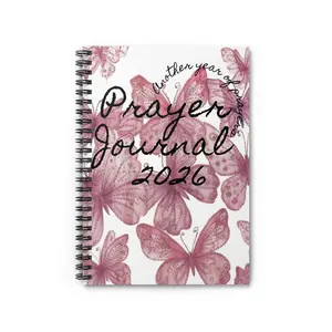 Prayer Journal 2026 Notebook | Spiral Ruled Butterfly Faith Journal