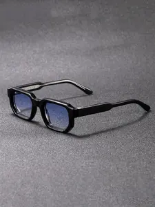 CATERSIDE One Pair With Packaging Classic Versatile Retro Thick Frame Glasses Square Design CP Temple Tips Elegant Minimalist Unisex Travel Beach Road Trip Cycling Music Festival Party Street Photography Prop