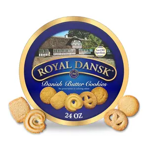 Royal Dansk Danish Butter Cookies, Premium Assorted Cookies Made with Real Butter, Great for Sharing and Hosting, 24 oz