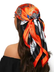 Women's Elegant Scarf Print Square Scarf, Casual Soft Comfortable Shawl for Daily Wear, Fashion Accessories for Women & Girls