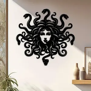 Medusa Head Pattern Metal Wall Art, Gothic Style Wall Decor, Wall Hanging Decor for Home, Yard, Balcony, Room Decor, Home Decor, Ornaments