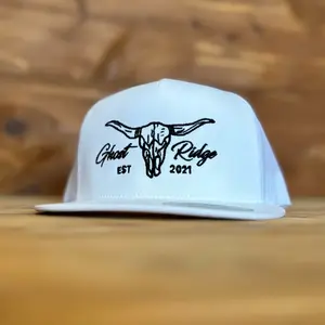 White Yupoong 6006 Bull Hat
