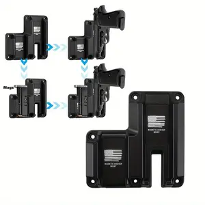 2-in-1 Magnetic Mount and Holster for Vehicle and Home - Quick Access Concealment - Hidden Mount, Car, Truck, Table, Wall Mount with Easy Installation Kit