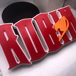 3d Printed FT Tail anime Inspired Name Plate I Personalized Desk Sign I Birthday I Her Him Gift Display I Fantasy I Back to School I Fan Art