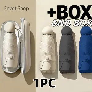 Women's Portable Mini Folding Pocket Sun Umbrella, Compact Capsule Design, UV Protection & Shade, Ideal Holiday Gift Choice