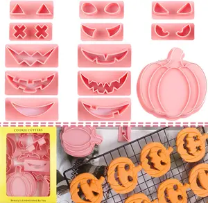 Halloween Cookie Cutters: 12 shape Pumpkin Cookie , Halloween Holiday Party Supplies for Biscuit Baking