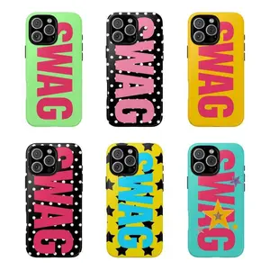 SWAG combo phone cases, colorful and vibrant, compatible with iPhone 17/16/15/14/13/12/11 Pro Max/Plus and Samsung Galaxy S23FE/22/23/24/25.