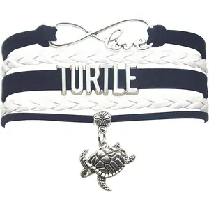 Tortoise Sea Turtle Bracelet Infinity Love Charm  Wrap Bracelet Gifts For Women, Men, Turtle Lovers, Vacation, Turtle Themed Gifts