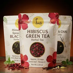 Himalayan Wellness Tea Trio – Spearmint Black, Hibiscus Green & Vanilla Chai | Loose Leaf Herbal Tea Combo for Hormonal Balance, Immunity & Relaxation | Nepal Origin | 3-Pack Gift Set