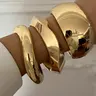 Women's Elegant Irregular Geometric Design Bangle Bracelet, Fashion Jewelry for Party, Daily Clothing Decor, Trendy All-match & Exquisite Jewelry for Birthday Gift, Stacked Design Bracelets, Bracelet Sets, Bangles Bracelets Set, Fashionable Jewelry