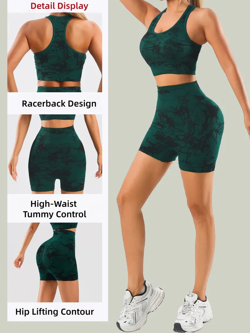 Product Introduction of VVL Women's Holiday Haul Fitness Set 2-Piece Seamless Racerback Vest & High-Waisted Yoga Pants Comfortable Removable Pads Sportswear for Yoga Running & Casual Wear 12