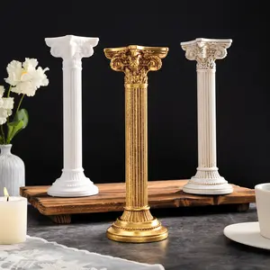 European Vintage Roman Column Candle Holder, Collins Pillar Decor, Table Centerpiece, Wedding Anniversary Candle Base, Romantic Photography Prop, Vintage Candle Stand