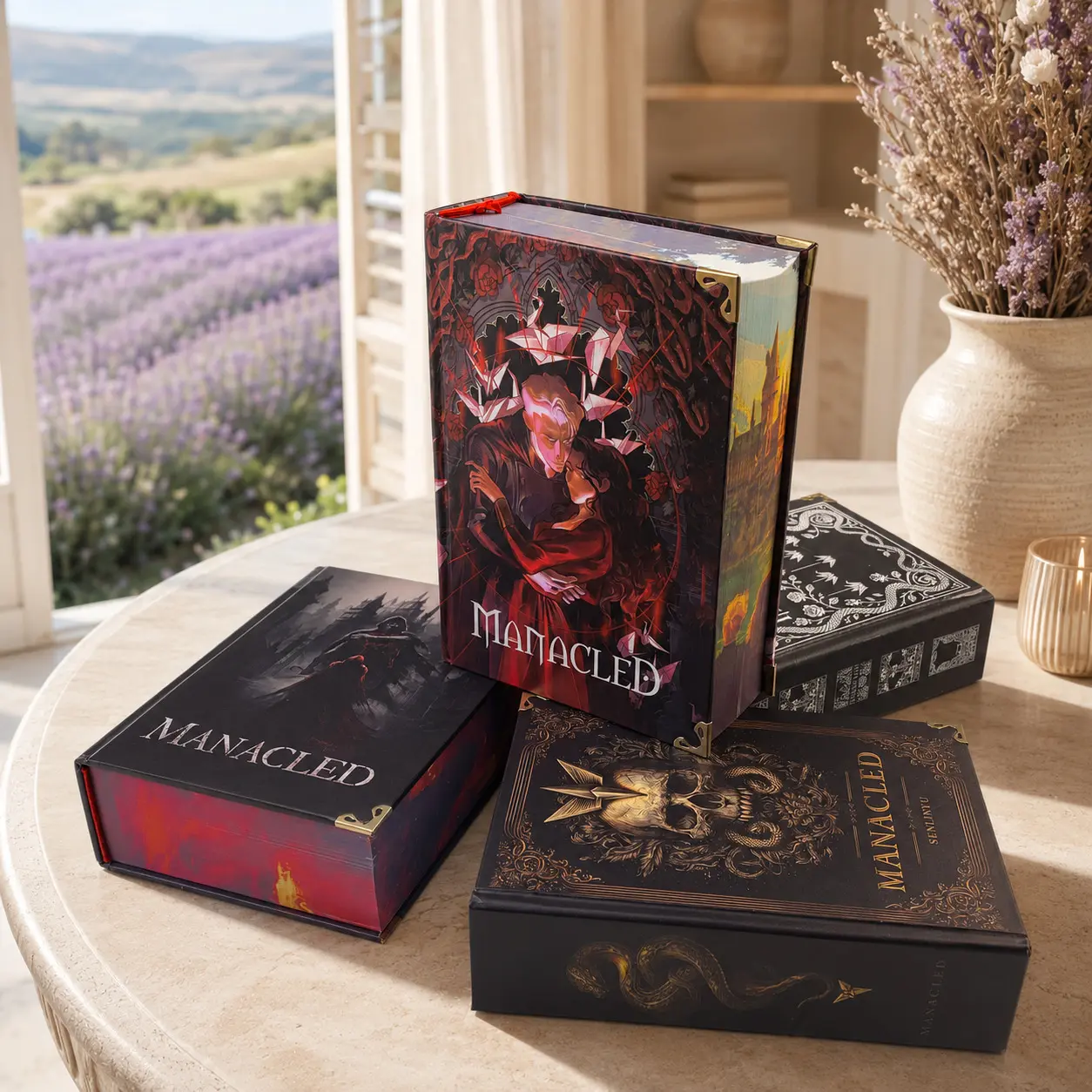 MANACLED – SManacled Hardcover Collector Edition,  Dramione Dark Romance Book, Custom Sprayed Edges Fantasy Booktok Gift, Fanfiction Novel