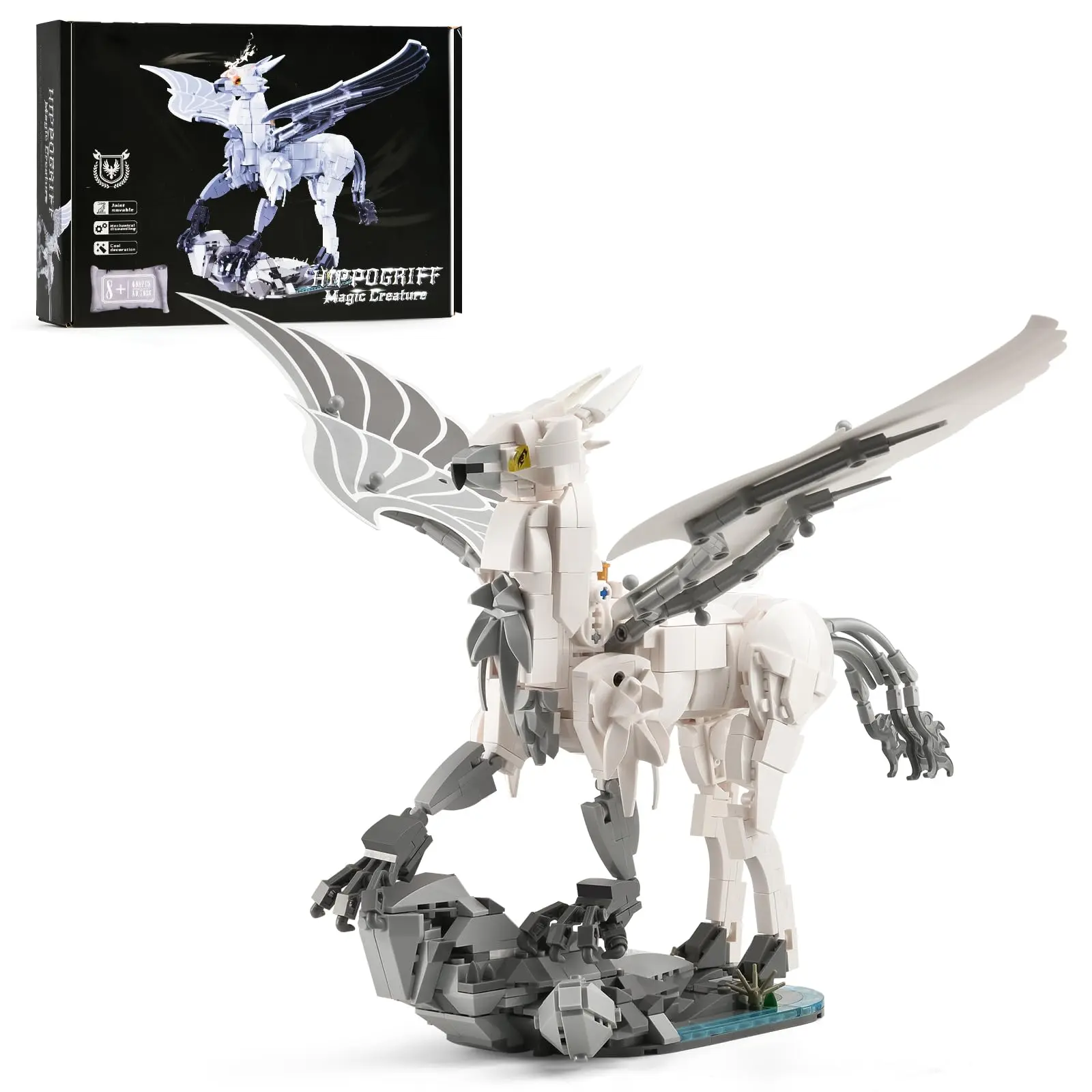 Magic Hippogriff Bricks and Minifigs Building Block Sets, Creative Animal Horse Model Toys for Teens 14+, Home Office Decor, Birthday Gift summerwins,summerwins