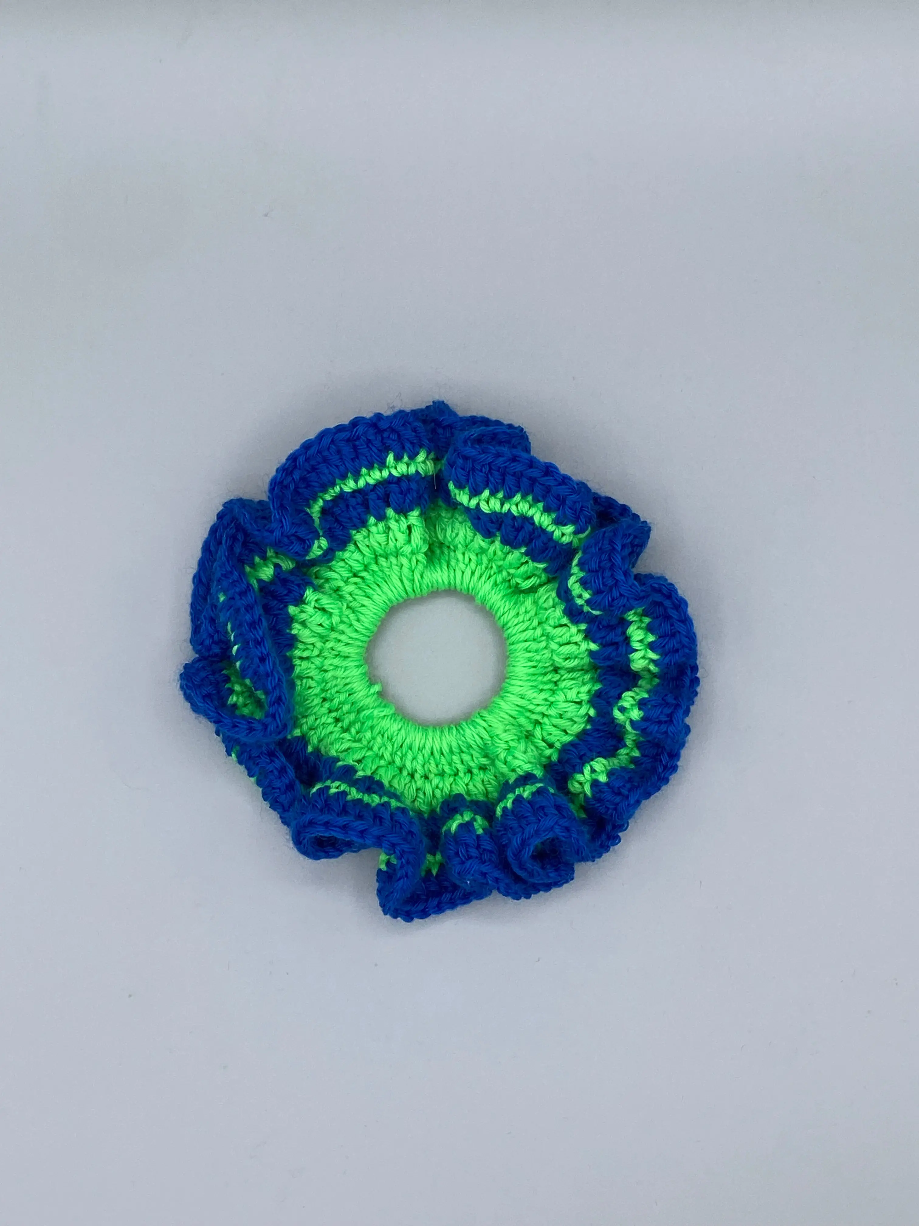 Crochet Scrunchie-blue/green