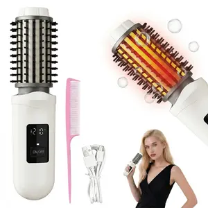 2-in-1 Cordless Hair Straightening & Curling Comb Dual Curler