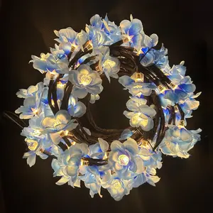 USB Powered 96-LED Artificial Magic Cherry Blossom Branch Light, 8-Lighting Modes, Flexible DIY Decorative Rattan Light for Home, Outdoor, Garden, Lawn Decoration