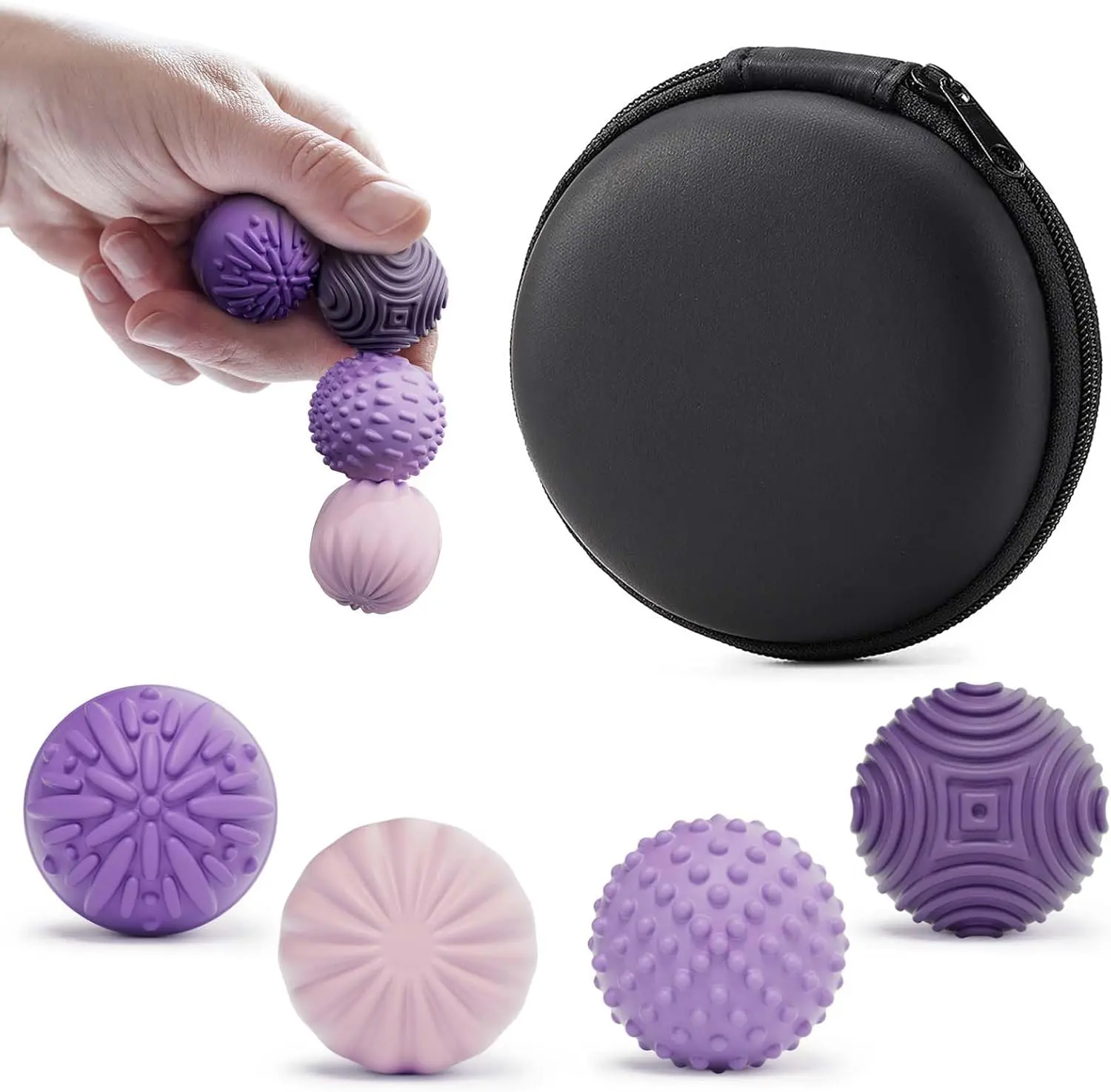 4Pcs, Luckdoor Silicone Magnetic Balls Fidget Toys luckdoor