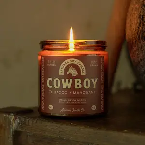 Cowboy | Tobacco + Mahogany Soy Candle