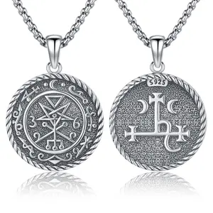 Sebina Goddess Lilith Necklace Mystical Occult Amulet Gothic Dark Style Edgy Fashion Jewelry for Daily Ritual Wear Unisex