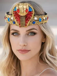 Ancient Egyptian Headpiece, Retro Snake Hairband, Halloween Cosplay Prop, Pharaoh Party Costume Accessory, Vintage Style