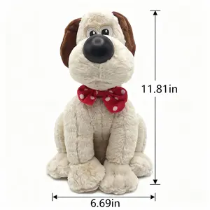 11.8in Cartoon Dog Plush Toy Soft Stuffed Animal Plushie Cute Puppy Fidget Squishy Toys for Anxiety Relief Pull Stretch Classroom Prize Party Favors Toys for Kids Home Decoration Gift Petgift