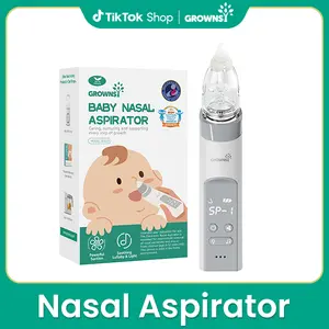GROWNSY Nasal Aspirator for Baby, Electric Baby Nose Sucker with Larger Suction Chamber and More Powerful Suction, Automatic Nose Cleaner with Music and Light Soothing Function