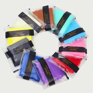 African Exfoliating Net Sponge, Hypoallergenic Fast-Drying Bath Sponge for Smooth Skin, Hygienic Bath Sponge for Shower