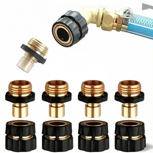 2026 New Upgrade! One-Second Quick Connect Hose Set (4-Pack) – 3/4" Male & Female Adapters for Sprinklers & Pressure Washers. Perfect for RVs, Farms, Gardens, Pet Washing & Outdoor Cleaning. The Ultimate Father's Day Gift!