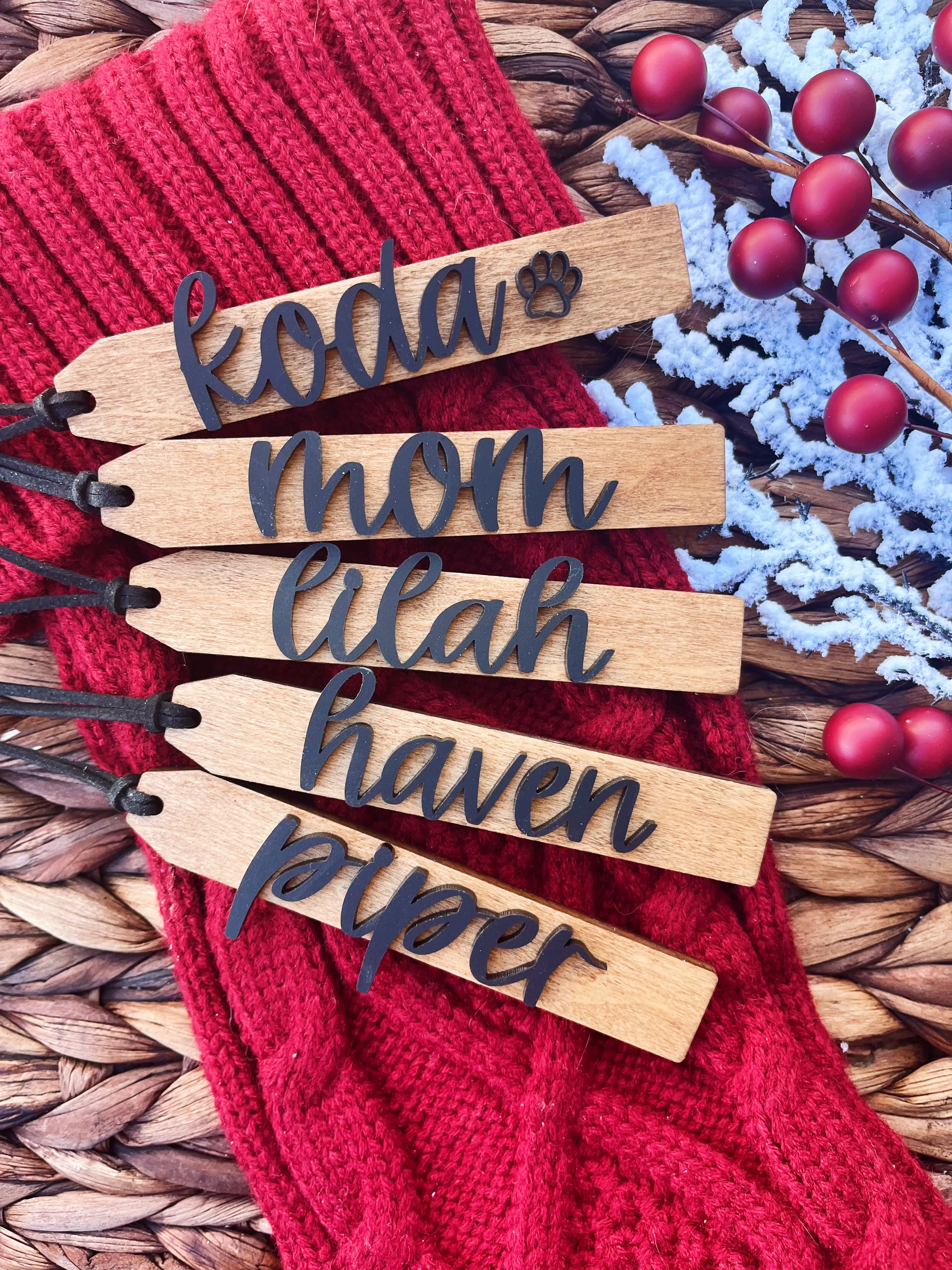 Personalized Stocking Tags for Festive Christmas Decor