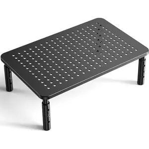 Monitor Stand, Monitor Riser 3 Height Adjustable, Laptop Stand Desk With Metal Vented Platform, Computer Stand for Printer, Laptop, PC Tower, Laptop Stand for Office &amp; Home