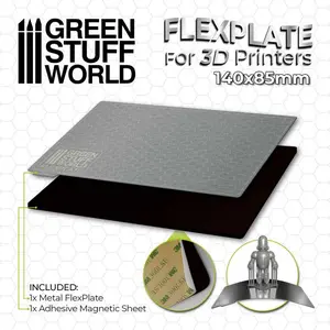 Green Stuff World for Models and Miniatures Flexplate For 3D Printers - 140x85mm 3085