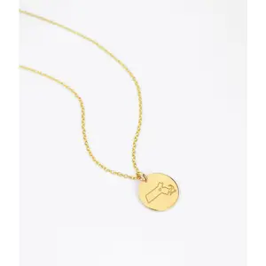 Personalized State Disc Pendant Necklace
