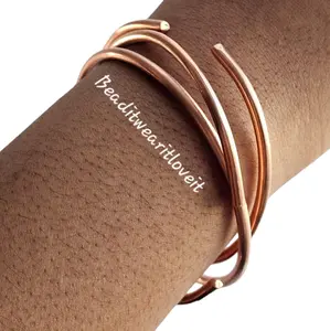 Pure Copper Bangles, Adjustable Stacking Bracelets, Style #4  [Made-to-Order]