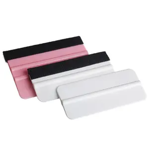 Wallpaper Scraper with Velvet, Versatile Beauty Film Scraper, Advertising Glass Film Wallpaper Tool, Car Wrap Color Change Film Scraper